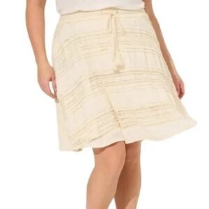 Torrid Cream Textured Skater Skirt